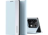 Custodia Per Xiaomi Redmi Note 13 4G In Finto Cuoio Flip Cover Protettiva Con Funzione Stand Blu