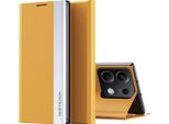 Custodia Per Xiaomi Redmi Note 13 4G Custodia Magnetica In Finto Cuoio Con Funzione Stand Giallo