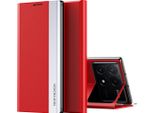 Custodia Per Xiaomi Poco X6 Pro /Redmi K70E Custodia Magnetica In Finto Cuoio Con Funzione Stand Rosso