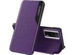 Custodia Flip Per Xiaomi Poco F5 Pro/Redmi K60/K60 Pro, Custodia In Finto Cuoio Con Finestra E Funzione Stand Viola