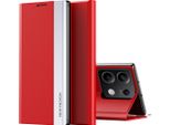 Custodia Per Xiaomi Redmi Note 13 5G Custodia Magnetica In Finto Cuoio Con Funzione Stand Rosso