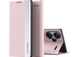 Custodia Per Xiaomi Redmi Note 13 Pro+ Custodia Magnetica In Finto Cuoio Con Funzione Stand Rosa