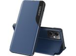Custodia Flip Per Xiaomi Poco X5 /Redmi Note 12 5G, Custodia In Finto Cuoio Con Finestra E Funzione Stand Blu