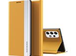 Custodia Per Samsung Galaxy A13 4G Custodia Magnetica In Finto Cuoio Con Funzione Stand Giallo