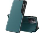 Custodia Flip Per Xiaomi Poco X5 /Redmi Note 12 5G, Custodia In Finto Cuoio Con Finestra E Funzione Stand Verde