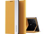 Custodia Per Xiaomi Poco X6 Pro /Redmi K70E Custodia Protettiva In Finto Cuoio Flip Cover Con Funzione Stand Giallo