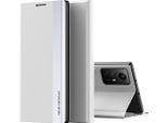 Custodia Per Xiaomi Redmi Note 12S In Finto Cuoio Flip Cover Protettiva Con Funzione Stand Bianco