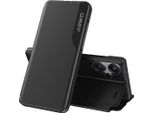 Custodia Flip Per Xiaomi Redmi Note 13 Pro+, Custodia In Finto Cuoio Con Finestra E Funzione Stand Nero