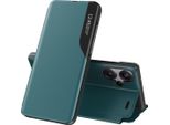 Custodia Flip Per Xiaomi Redmi Note 13 Pro+, Custodia In Finto Cuoio Con Finestra E Funzione Stand Verde
