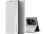 Custodia Per Xiaomi Redmi Note 12 4G Custodia Magnetica In Finto Cuoio Con Funzione Stand Bianco