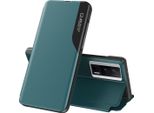 Custodia Flip Per Xiaomi Poco F5 Pro/Redmi K60/K60 Pro, Custodia In Finto Cuoio Con Finestra E Funzione Stand Verde