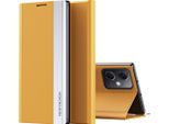 Custodia Per Xiaomi Poco X5 /Redmi Note 12 5G In Finto Cuoio Flip Cover Protettiva Con Funzione Stand Giallo