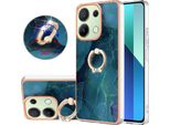 Custodia Per Xiaomi Redmi Note 13 4G, Custodia Protettiva In Silicone Tpu A Fantasia Con Supporto Ad Anello Verde Scuro