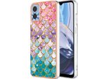 Custodia Per Motorola Moto E22, Cassa Paraurti In Silicone Tpu Antiurto A Fantasia Colorful