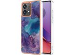 Custodia Per Motorola Moto G84, Custodia In Silicone Tpu A Fantasia, Paraurti Antiurto Blu Scuro