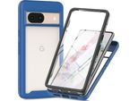 Custodia Per Google Pixel 8A, Paraurti Con Protezione Dello Schermo Integrata Custodia Protettiva A 360° Blu Navy