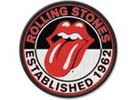 The Rolling Stones - Taglia Standard - Toppa "Est. 1962"", Tessuto RO10677 (Taglia Unica) (Nero/Bianco/Rosso)"