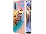 Custodia Per Motorola Moto G31 / G41, Cassa Paraurti In Silicone Tpu Antiurto A Fantasia Oro
