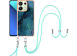 Custodia Con Cinturino Per Xiaomi Redmi Note 13 4G, Paraurti In Tpu A Fantasia, Custodia Protettiva Con Cinturino Regolabile Verde Scuro