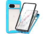 Custodia Per Google Pixel 8A, Paraurti Con Protezione Dello Schermo Integrata A 360° Custodia Protettiva Per Tutto Il Corpo Blu