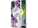 Custodia Per Motorola Moto E13, Custodia In Silicone Tpu Antiurto A Fantasia Viola