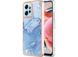 Custodia Per Xiaomi Redmi Note 12 4G, Custodia In Silicone Tpu A Fantasia, Paraurti Antiurto Azzurro
