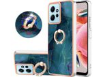Custodia Per Xiaomi Redmi Note 12 4G, Custodia Protettiva In Silicone Tpu A Fantasia Con Supporto Ad Anello Verde Scuro