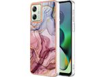 Custodia Per Motorola Moto G54, Custodia In Silicone Tpu A Fantasia, Paraurti Antiurto Oro Rosa