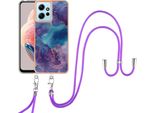 Custodia Con Cinturino Per Xiaomi Redmi Note 12 4G, Paraurti In Tpu A Fantasia, Custodia Protettiva Con Cinturino Regolabile Blu Scuro