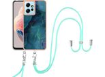 Custodia Con Cinturino Per Xiaomi Redmi Note 12 4G, Paraurti In Tpu A Fantasia, Custodia Protettiva Con Cinturino Regolabile Verde Scuro
