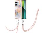 Custodia Con Cinturino Per Xiaomi Redmi Note 13 Pro 5G, Custodia In Tpu A Fantasia Con Cinturino Regolabile Grigio