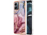 Custodia Per Motorola Moto G14, Custodia In Silicone Tpu A Fantasia, Paraurti Antiurto Oro Rosa