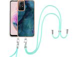 Custodia Con Cinturino Per Xiaomi Redmi Note 12S, Bumper In Tpu A Fantasia, Custodia Protettiva Con Cinturino Regolabile Verde Scuro