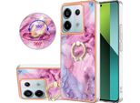 Custodia Per Xiaomi Redmi Note 13 Pro 5G, Custodia Protettiva In Silicone Tpu A Fantasia Con Supporto Ad Anello Rosa