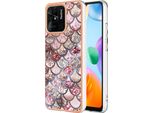 Custodia Per Xiaomi Redmi 10C, Custodia In Silicone Tpu Antiurto A Fantasia Caffè
