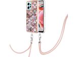 Custodia Con Cinturino Per Xiaomi Redmi Note 12 4G, Custodia In Tpu A Fantasia Con Cinturino Regolabile Coffee