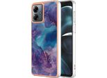 Custodia Per Motorola Moto G14, Custodia In Silicone Tpu A Fantasia, Paraurti Antiurto Blu Scuro