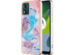 Custodia Per Motorola Moto E13, Custodia In Silicone Tpu Antiurto A Fantasia Blu