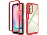 Custodia Galaxy A24 4G, Copertura Posteriore Trasparente Ibrida, Robusto Paraurti In Tpu, Custodia Antiurto Per Samsung Galaxy A24 4G Rosso