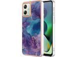 Custodia Per Motorola Moto G54, Custodia In Silicone Tpu A Fantasia, Paraurti Antiurto Blu Scuro
