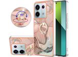 Custodia Per Xiaomi Redmi Note 13 Pro 5G, Custodia Protettiva In Silicone Tpu A Fantasia Con Supporto Ad Anello Beige