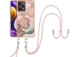 Custodia Con Cinturino Per Xiaomi Poco F5 /Redmi Note 12 Turbo, Paraurti In Tpu A Fantasia, Custodia Protettiva Con Cinturino Regolabile Beige