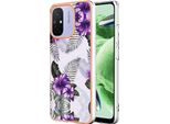 Custodia Per Xiaomi Redmi 12C/Redmi 11A, Custodia In Silicone Tpu Antiurto A Fantasia Purple