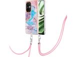 Custodia Con Cinturino Per Oneplus Nord Ce 3 Lite / Nord N30, Custodia In Tpu A Fantasia Con Cinturino Regolabile Blu