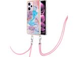Custodia Con Cinturino Per Xiaomi Poco X5 Pro/Redmi Note 12 Pro 5G, Custodia In Tpu A Fantasia Con Cinturino Regolabile Blu
