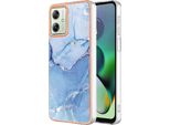 Custodia Per Motorola Moto G54, Custodia In Silicone Tpu A Fantasia, Paraurti Antiurto Azzurro