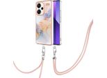 Custodia Con Cinturino Per Xiaomi Redmi Note 13 Pro+ 5G, Custodia In Tpu A Fantasia Con Cinturino Regolabile Grigio