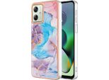 Custodia Per Motorola Moto G54, Custodia In Silicone Tpu Antiurto A Fantasia Blu