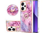 Custodia Per Xiaomi Redmi Note 13 Pro+ 5G, Custodia Protettiva In Silicone Tpu Bumper A Fantasia Con Supporto Ad Anello Rosa