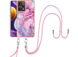 Custodia Con Cinturino Per Xiaomi Poco F5 /Redmi Note 12 Turbo, Paraurti In Tpu A Fantasia, Custodia Protettiva Con Cinturino Regolabile Rosa